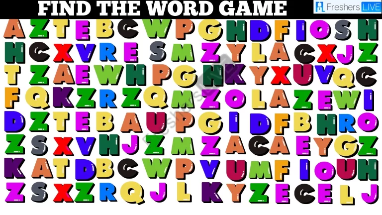 Are you smart enough to Find the Word Game in Under 10 Secs