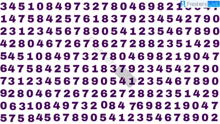 Only 20% of People Can Spot the Number 479 in This Image Within 10 Seconds
