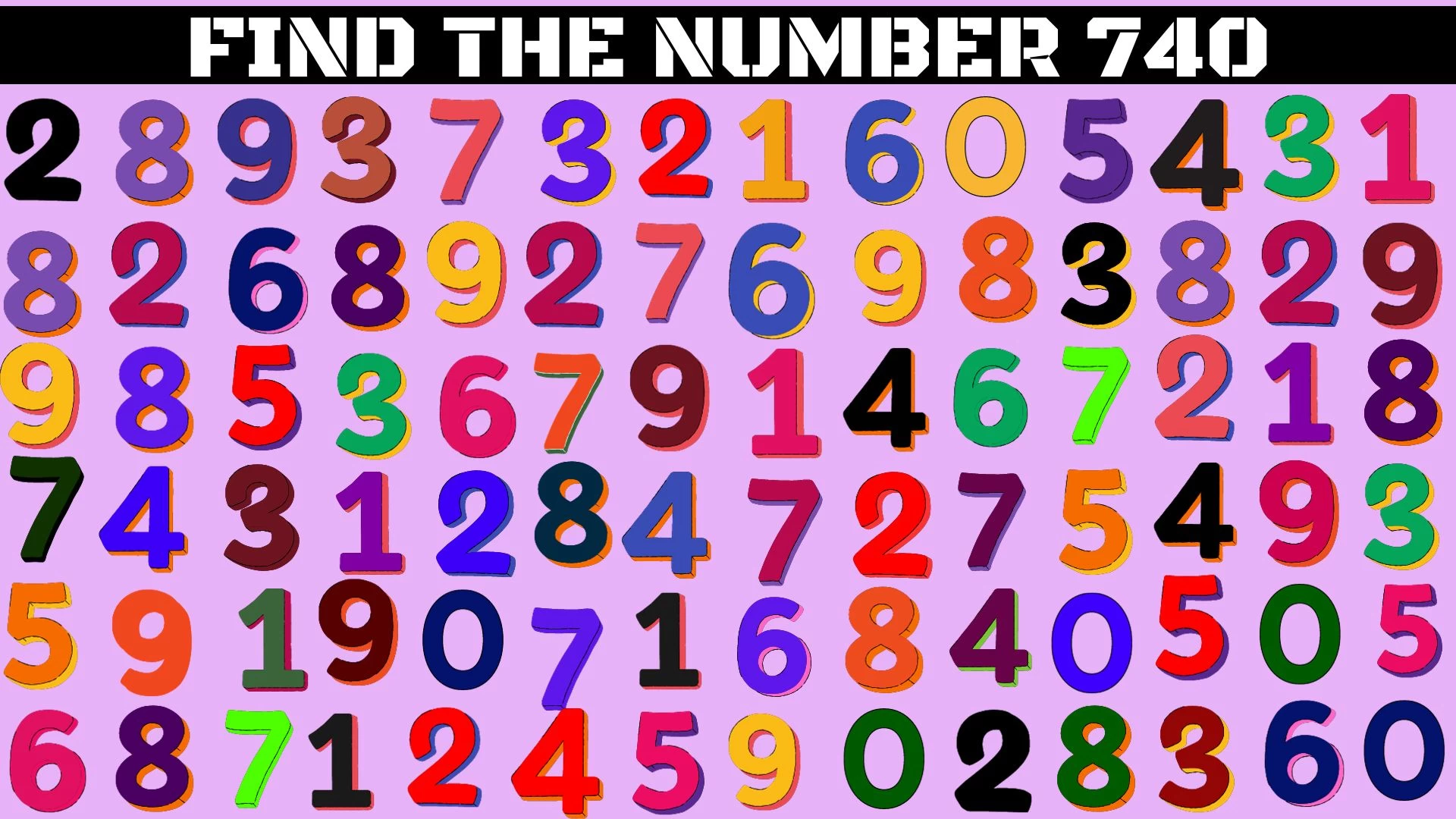 Optical Illusion Brain Challenge: If you have Eagle Eyes Find the Number 740 in 12 Secs