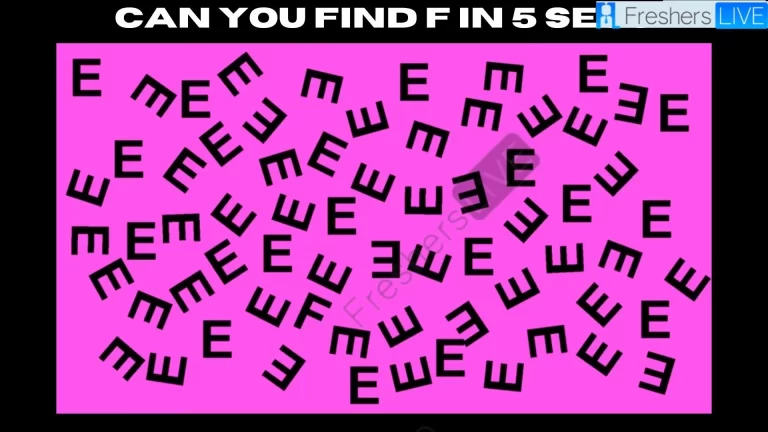 Can you Pick the Letter F among E's in this Image within 5 Seconds