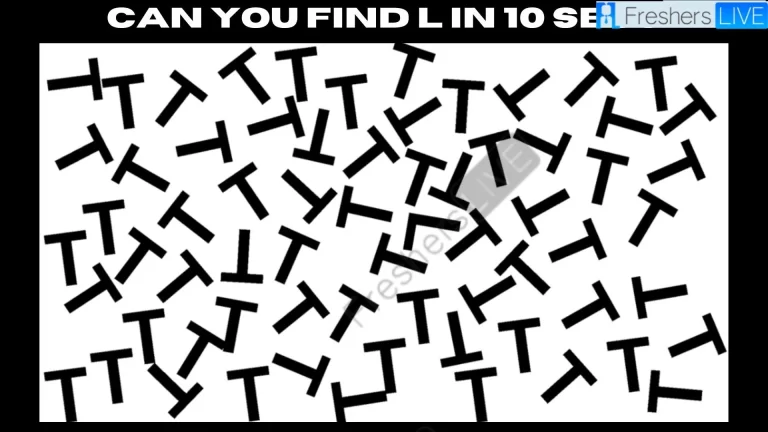 If You have 20/20 vision Can spot the hidden letter L among T's in 10 seconds!