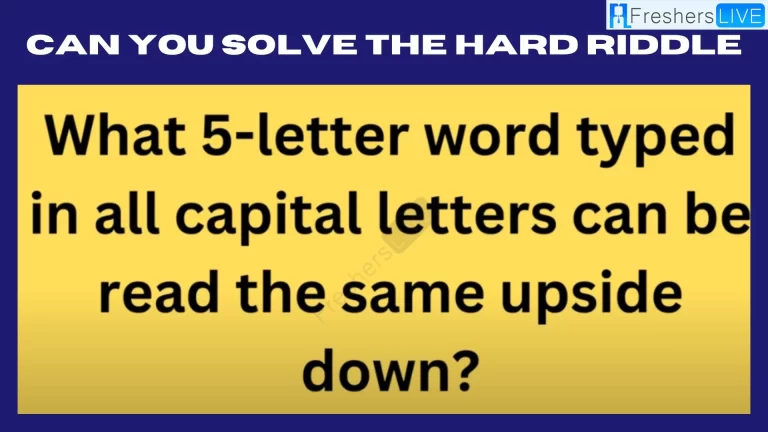 Only a Genius Brain can Solve the Hard Riddle in 10 Seconds