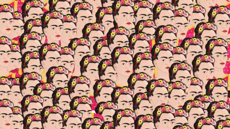 Can you find Frida Kahlo without eyebrows in the picture within 7 Secs?