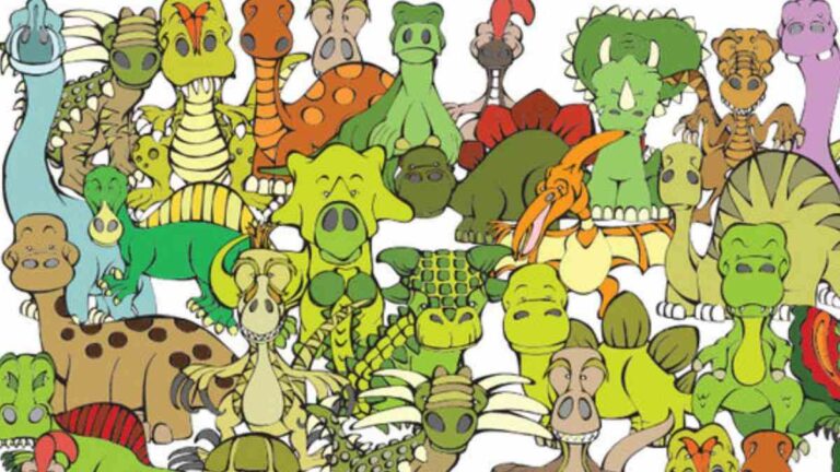 Only 1% can spot the hidden Turtle among Dinosaurs in picture within 9 secs!