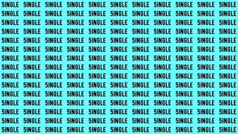 Visual Test: If you have Eagle Eyes Find the Word Single in 15 Secs