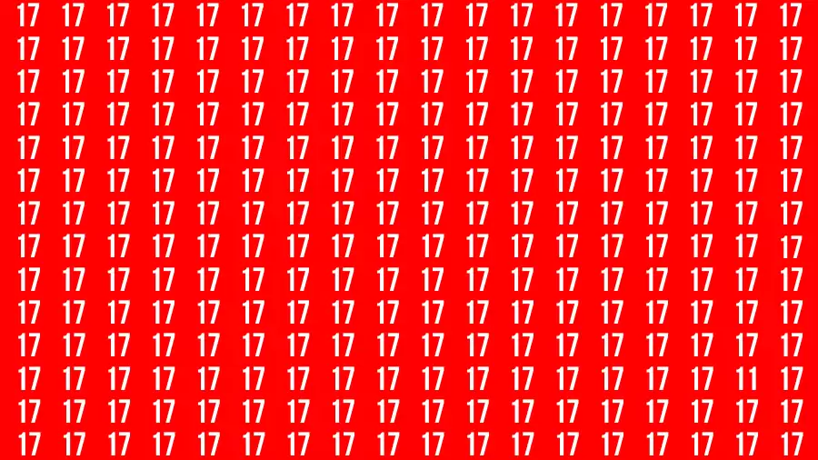 Observation Brain Challenge: If you have Hawk Eyes Find the Number 11 in 15 Secs