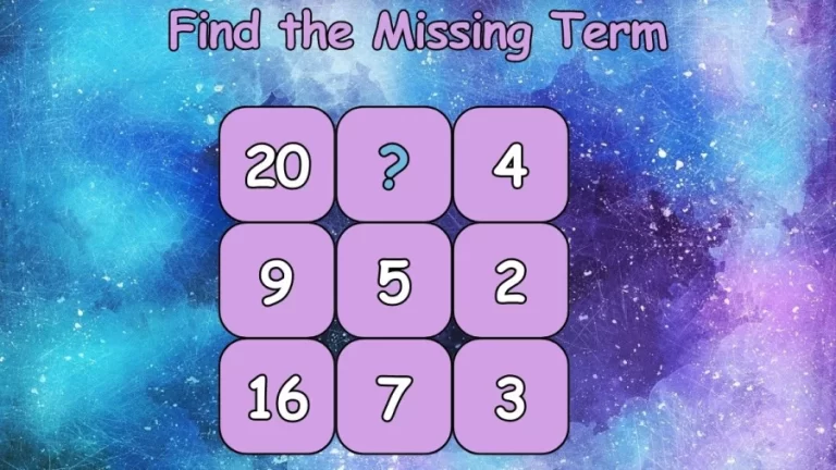 Brain Teaser Logic Puzzle: Find the Missing Term in this Math Puzzle Box