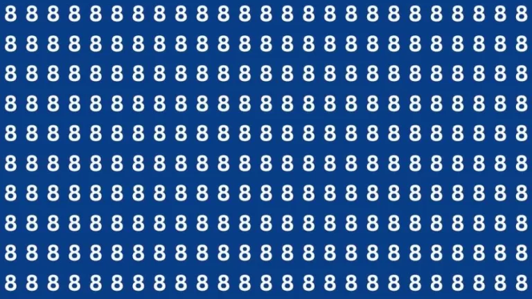 Observation Brain Test: If You Have Hawk Eyes Find 6 among the 8s within 20 Seconds?