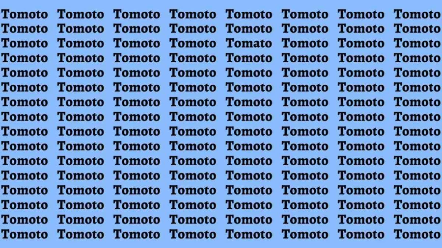 Brain Test: If you have Sharp Eyes Find the Word Tomato in 20 Secs