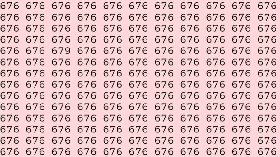 Optical Illusion: Can you find 679 among 676 in 8 Seconds? Explanation and Solution to the Optical Illusion