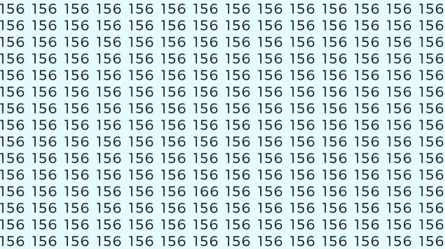 Optical Illusion: If you have sharp eyes find 166 among 156 in 8 Seconds?