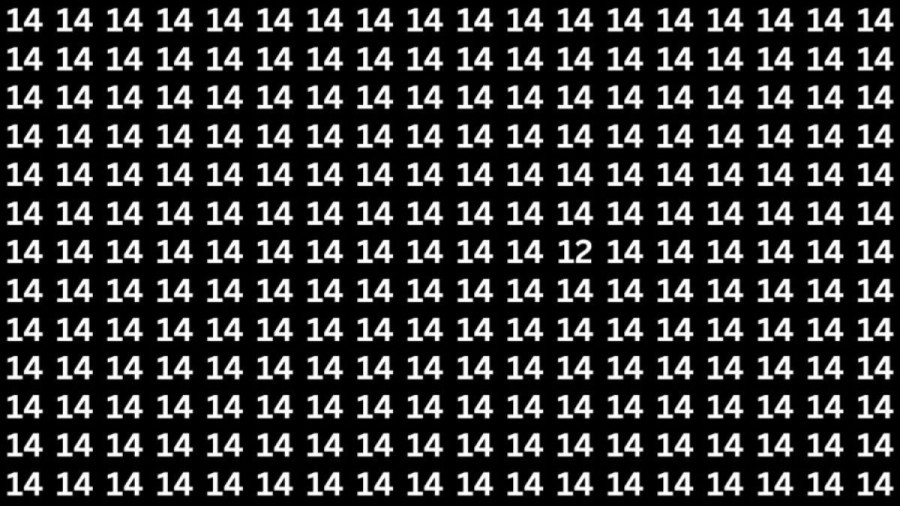 Optical Illusion: If you have Eagle Eyes Find the Number 12 among 14 in 15 Secs