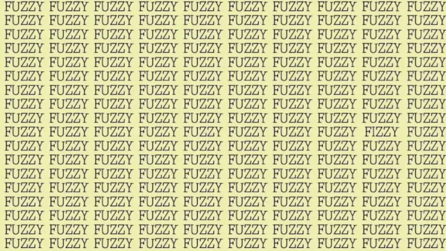 Brain Teaser: If you have Hawk Eyes find the word Fizzy among Fuzzy in 15 secs