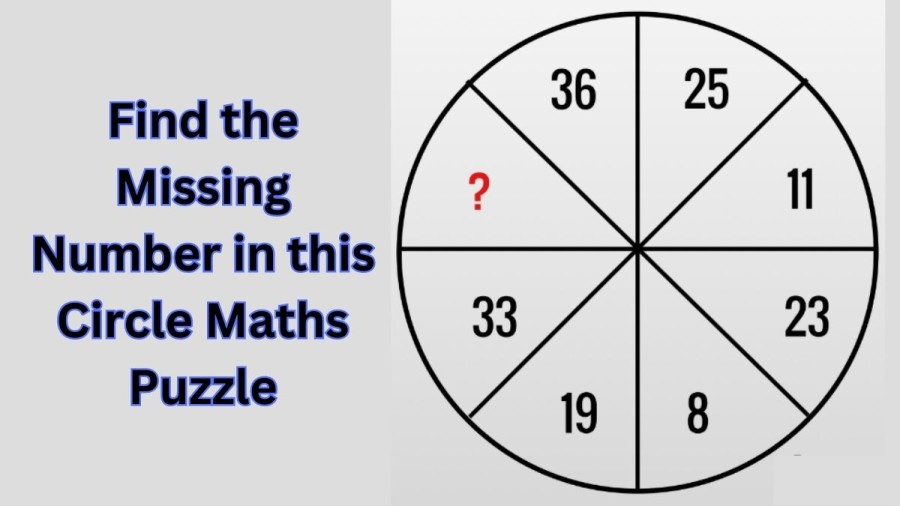 Brain Teaser: Find the Missing Number in this Circle Maths Puzzle