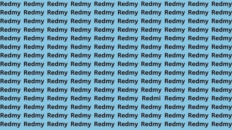 Brain Teaser: If You Have Sharp Eyes Find The Word Redmi In 20 Secs