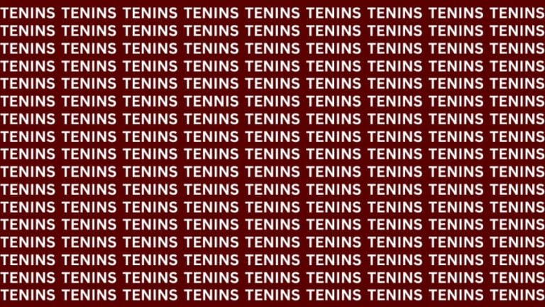 Brain Teaser: If You Have Sharp Eyes Find The Word Tennis In 20 Secs