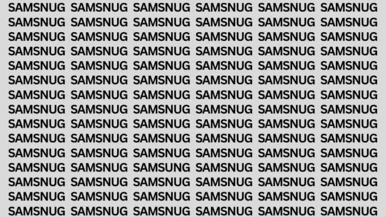 Brain Teaser: If You Have Hawk Eyes Find The Word Samsung In 22 Secs