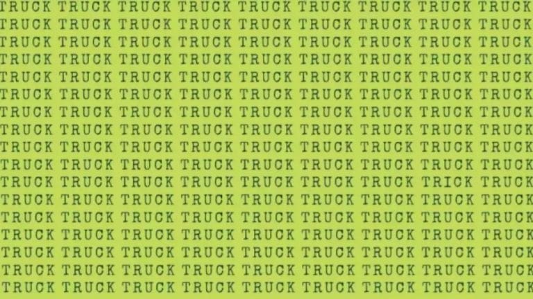 Brain Teaser: If You Have Hawk Eyes Find Trick Among Truck In 15 Secs
