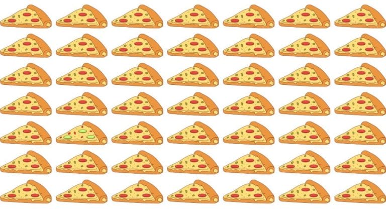 Brain Teaser Picture Puzzle: Can You Circle The Odd Pizza In 10 Secs?