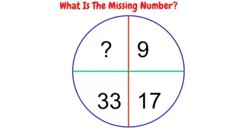Complete This Circle And Find The Missing Number In This Brain Teaser