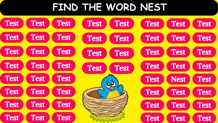 Optical Illusion: If You Have Sharp Eyes Find the Word Nest in 10 Secs